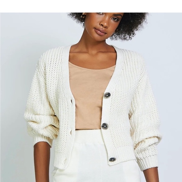 H&M Sweaters - Cream Button-Up Women's Sweater